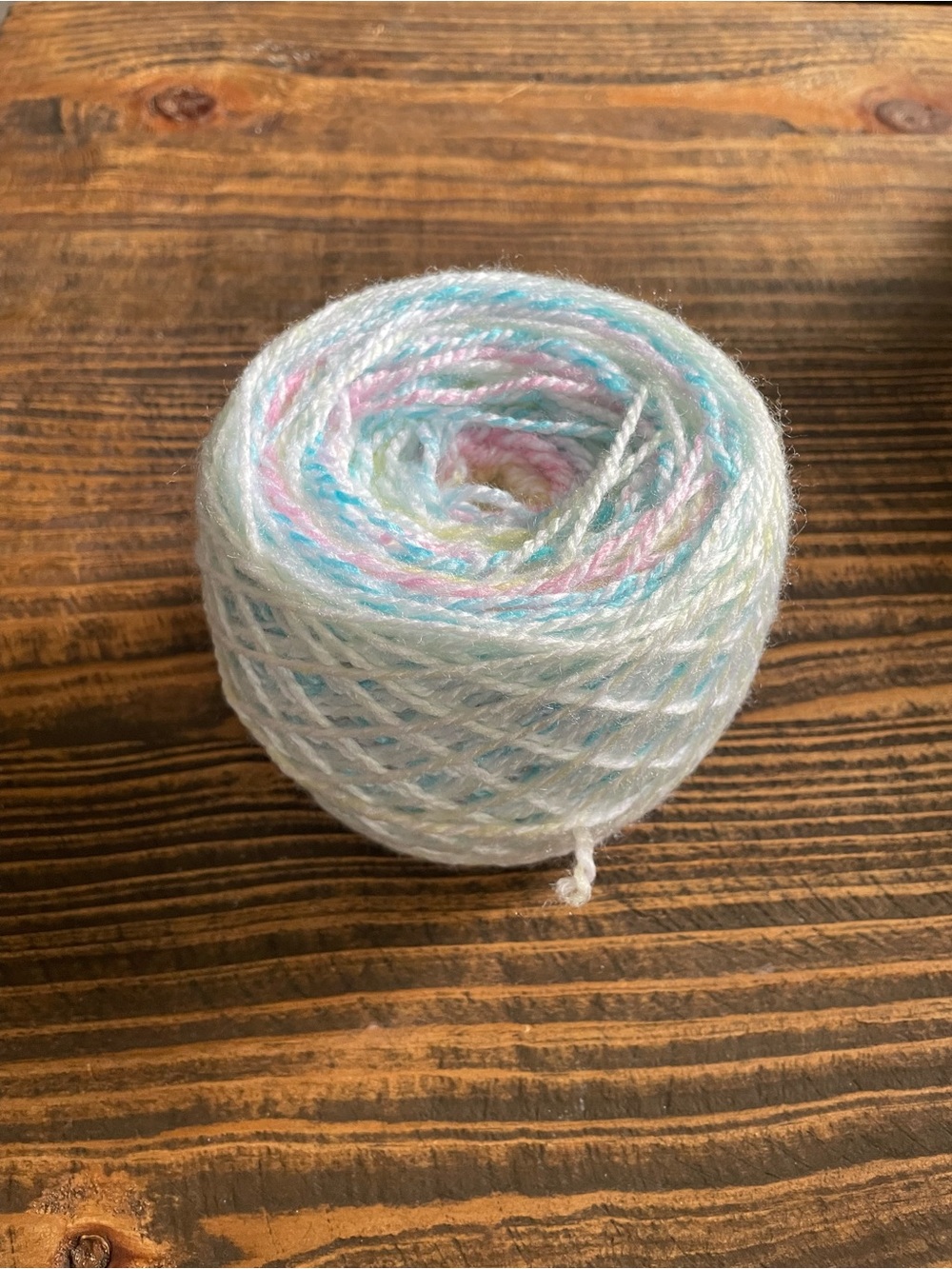 Acrylic Rainbow Baby yarn, Pastel Multicolor Yarn Cake - Soft Baby Hues